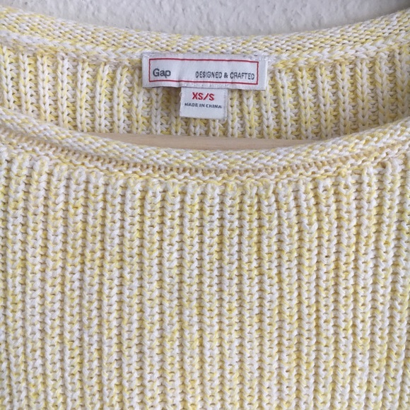 GAP Sweater Short Sleeve Yellow Cotton Oversized - Picture 5 of 8